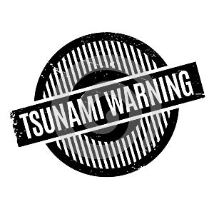 Tsunami Warning rubber stamp