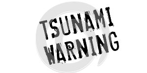 Tsunami Warning rubber stamp