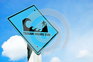 Tsunami warning sign