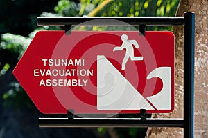 Tsunami warning sign img