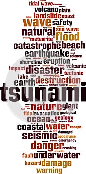 Tsunami word cloud
