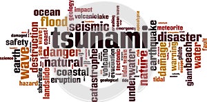 Tsunami word cloud