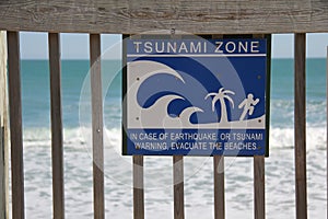 Tsunami Zone Sign