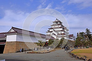 Tsuruga Castle (Wakamatsu castle) a concrete replica of 14th-century castle