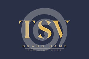 TSV abstract letter logo design