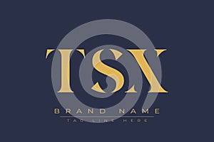TSX abstract letter logo design