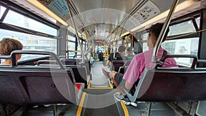 TTC bus inside view