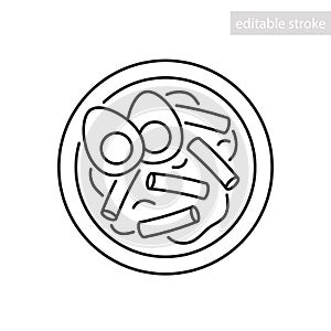 Tteokbokki line icon