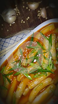 Tteokbokki spicy rice cake photo