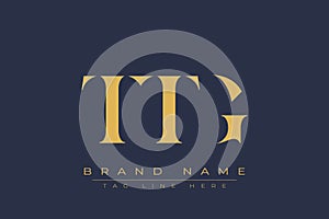 TTG abstract letter logo design