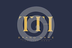 TTH abstract letter logo design