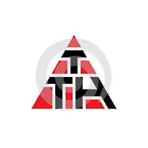 TTH triangle letter logo design with triangle shape. TTH triangle logo design monogram. TTH triangle vector logo template with red