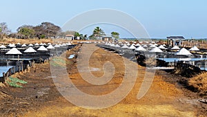 Tthe salt fields at Azuero Peninsula in Panama