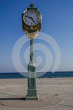 TThe Wise and Son historic clock on the Riis Park boardwalk