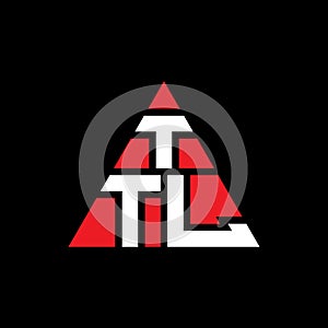 TTL triangle letter logo design with triangle shape. TTL triangle logo design monogram. TTL triangle vector logo template with red