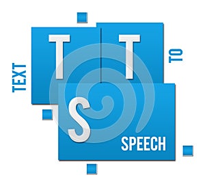 TTS - Text To Speech Blue Squares Text photo