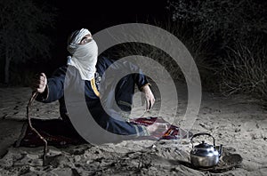 Tuareg man in a desert