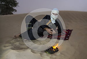 Tuareg man in a desert