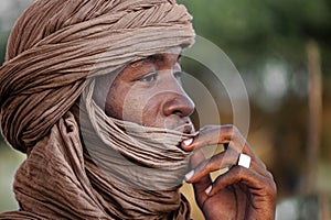 Tuareg posing for a portrait