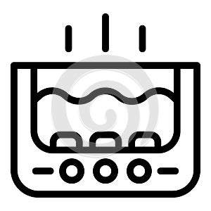 Tub for feet icon, outline style