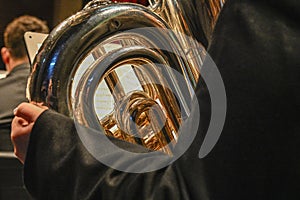 The tuba - The bass is the largest of the brass instruments.