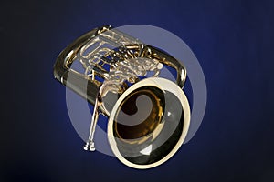 Tuba Euphonium Isolated On Blue