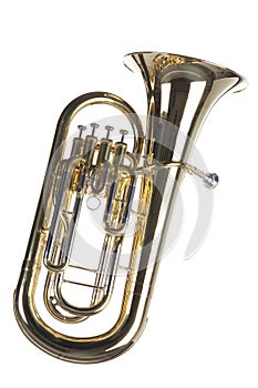 Tuba Euphonium Isolated on White