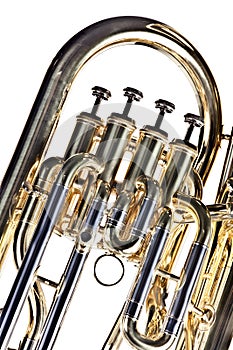 Tuba Euphonium Isolated on White