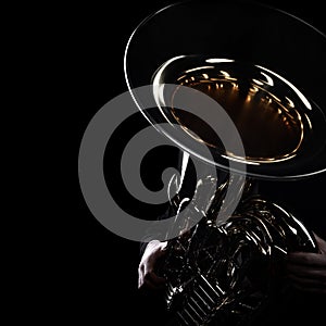 Tuba player brass instruments photo