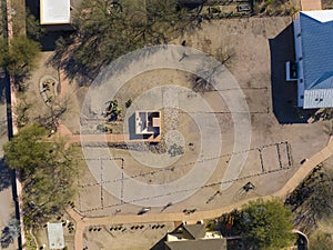 Tubac historic town center aerial view, Arizona, USA photo