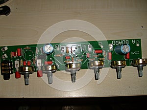 Tube amplifier head and wirring parts transformers tube sockets 52