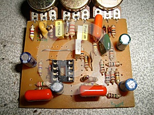 Tube amplifier head and wirring parts transformers tube sockets pcb 23 photo