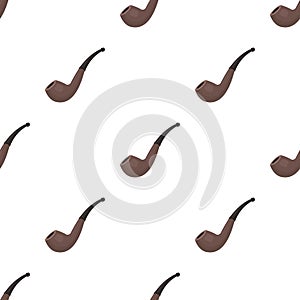 Tube cigar tobacco Smoking . Thing that duties of each investigator.Detective single icon in cartoon style vector symbol