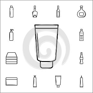 a tube of cream icon. Bottle icons universal set for web and mobile