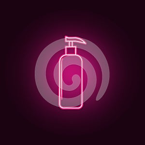 a tube of cream icon. Elements of Bottle in neon style icons. Simple icon for websites, web design, mobile app, info graphics