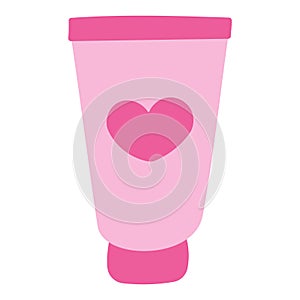 tube cream pink heart cosmetics icon element