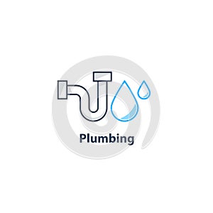 Tube and drop plumbing logo