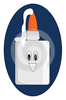 Tube with emulsion, illustration, vector