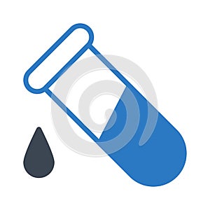 Tube glyph colour vector icon