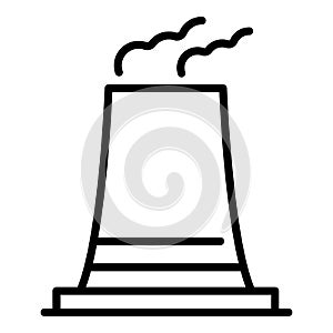 Tube heat station icon, outline style