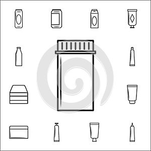 tube for medicine icon. Bottle icons universal set for web and mobile