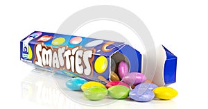 A tube of Nestle Smarties