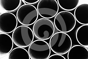 Tubo profilo cerchio tubo profilo bianco e nero 