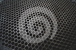 Tube Sheet of the heat exchanger, the water heater in the boiler as background at fabrication industrial