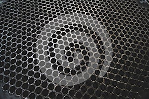 Tube Sheet of the heat exchanger, the water heater in the boiler as background at fabrication industrial photo