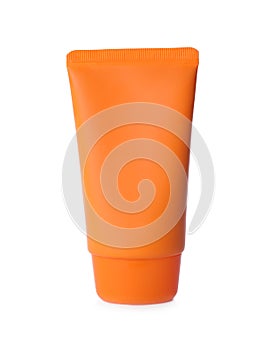 Tube of sun protection cream isolated