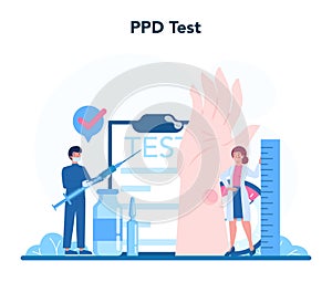 Tuberculosis specialist. Human pulmonary system. PDD test