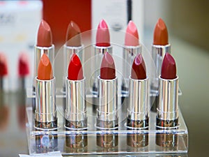 Tubes of lipstick