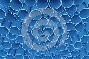 Tubes PVC pipes background, 3D rendering