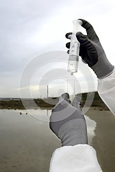 Tubes for water analysis. photo
